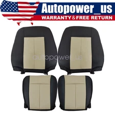 Driver & Passenger Bottom &Top Leather Seat Cover For 2007-2014 Ford Expedition