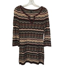 White House Black Market Dress Extra Small Womens Sweater Striped Retro 70's 