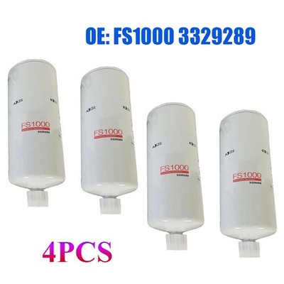 4x Fuel Filter Water Separator for FS1000 Cummins 3329289 CAT 2568753 P550105