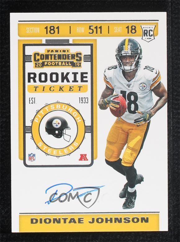 2019 Panini Contenders Ticket RPS Variation Diontae Johnson Rookie Auto RC 0d44
