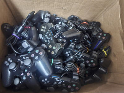 PS2 dualshock 2 controller Black lot 20 Sony Playstation 2 TESTED WORKING OEM
