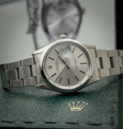 Rolex Oyster Perpetual Date 34mm Ref. 15000 Stainless Vintage With Original Box