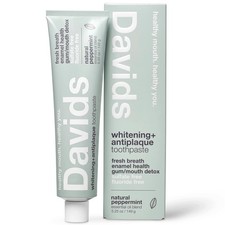 Davids Fluoride Free Toothpaste, Teeth 5.25 Ounce Pack of 1 , Gray