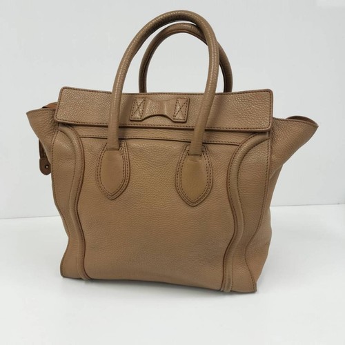 CELINE Luggage Mini Shopper Tan Leather Tote Bag