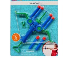 Just Pretending Crossbow With Darts, Plastic Color Blue Includes 6 Darts