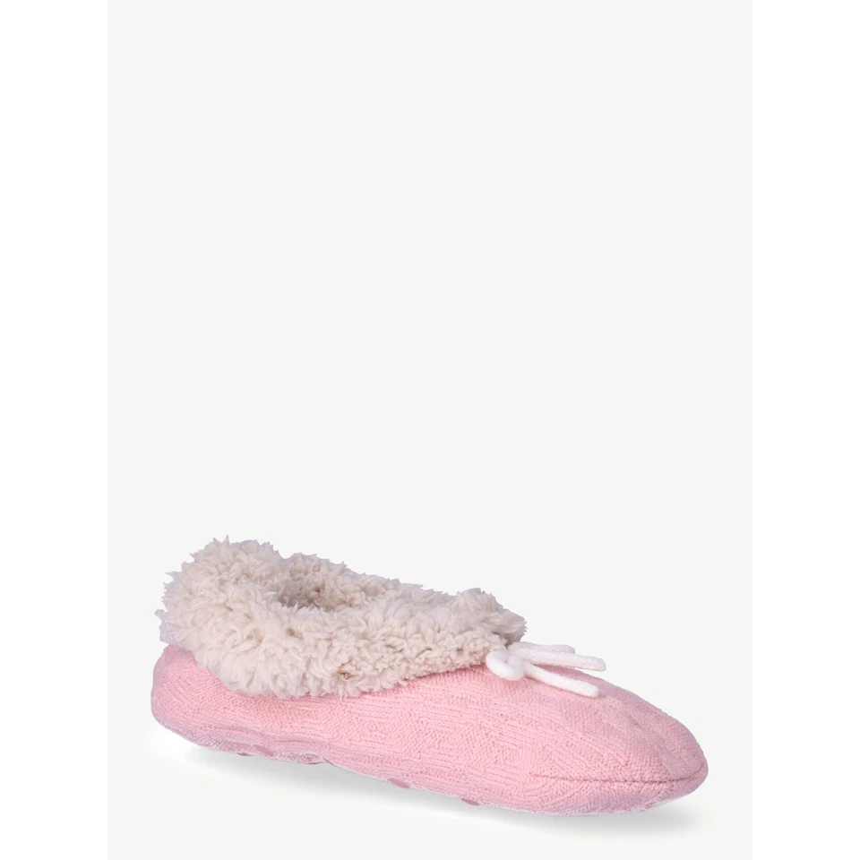 Женские вязаные носки-тапочки Joyspun, упаковка 2 шт., многоцветные, размер 4-10 - Изображение 2 из 4