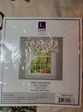 NEW-PAIR Lush Decor 42"x18" Brown Window Curtain Valance Royal Garden