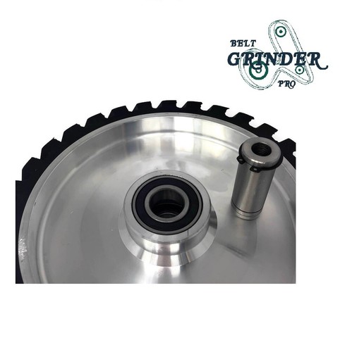 10" Belt Grinder Contact Wheel Serrated Rubber With 1/2 inch bore - Picture 8 of 8