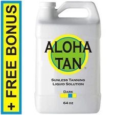 ALOHA TAN - DARK - 64 oz - Spray Tanning Solution / Sunless Self Tanner Mist