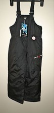 ZeroXPosur Boy's Snow Bib Pants Snowsuit Skisuit Winter BLACK Size S 4 NWT