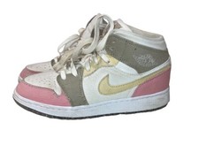 Nike Air Jordan 1 Mid Pastel Grind GS Size 5.5Y Pink Green White DJ0338 100 Rare