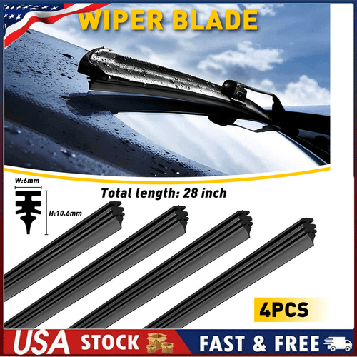 2 pair Car Truck Silicone Blade Refills 28' Universal Frameless Windshield Wiper - Picture 21 of 21