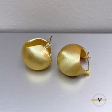 ORECCHINI DONNA A CERCHIO GRANDE IN ARGENTO 925 RODIATO ORO 18K