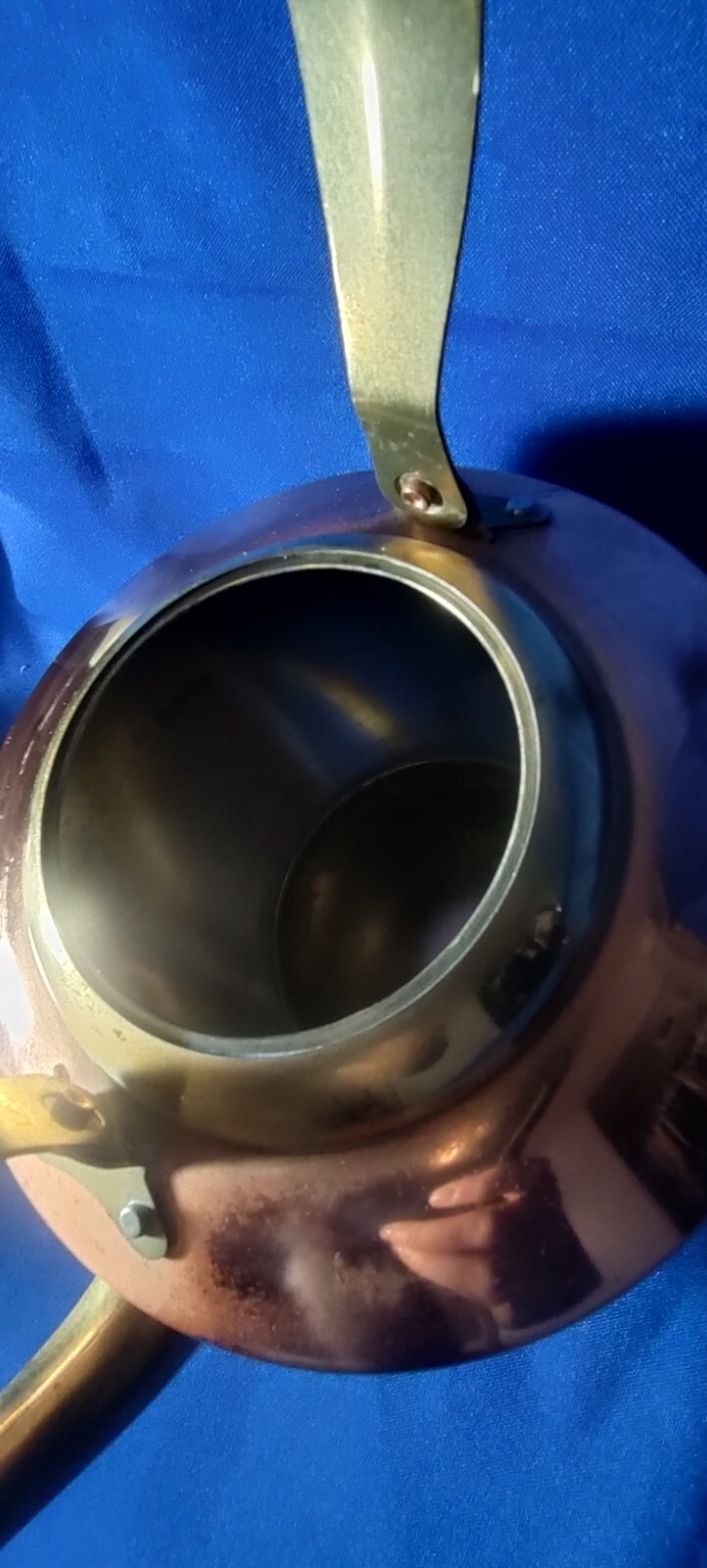 New never used Vintage Copper And Brass Teapot Tea Kettle Made In Korea