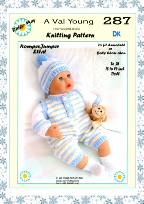PUPPEN STRICKANLEITUNG ** 287 ** für / Annabell 18''/19'' oder Sim. puppe von Daisy May