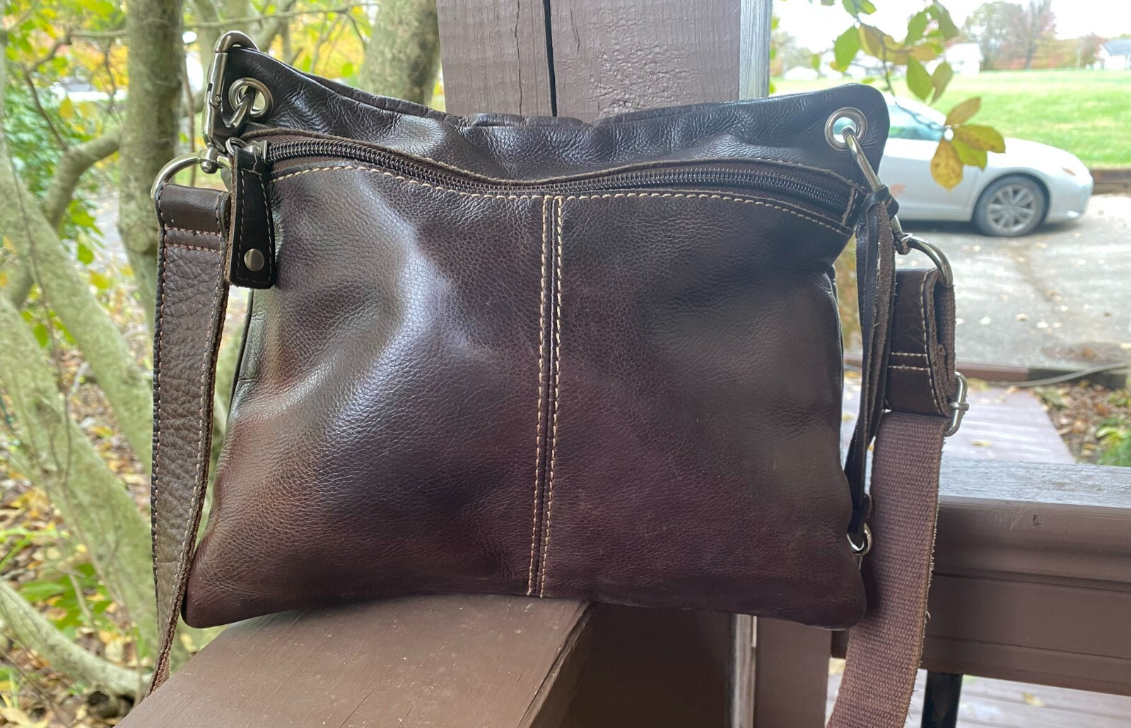 Fossil Vintage Sutter Cognac Brown Multiple Pocke… - image 6