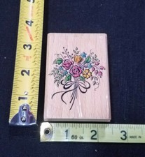 Spring Flower Bouquet Rubber Stamp Wood Mounted Stamp Craft 440H24