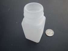 Sea Glass, Small Clear Bottle with a Horizontal Line Pattern
