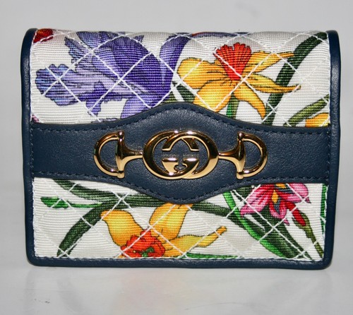 NIB Gucci Trapuntata Zumi Floral Card 