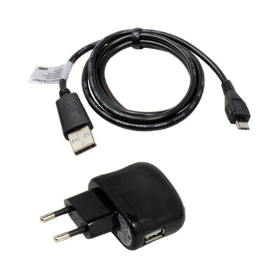 Ladeset kompatibel mit Icarus Illumina XL, USB Kabel, USB Adapter, 2000mA