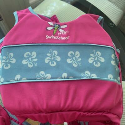 Two Aqua Leisure Pink SWIM SCHOOL TRAINER VEST Age 2 - 5 Years, 20-40 Lbs  