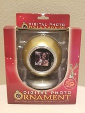 FSG Digital Photo Gold Ornament 59 Photo Capacity 1.5 Screen Hang or Tabletop