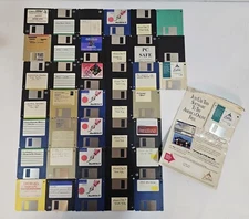 Lot of 39 Floppy Disk Drives 3.5" Vintage Games and Softwares!