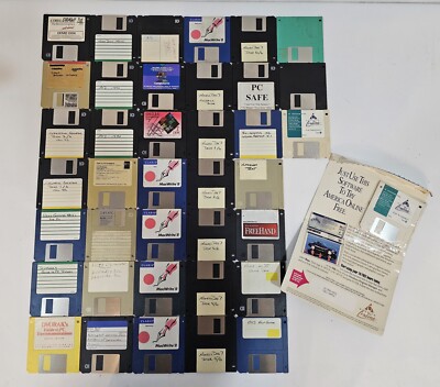 Lot of 39 Floppy Disk Drives 3.5'' Vintage Games and Softwares!