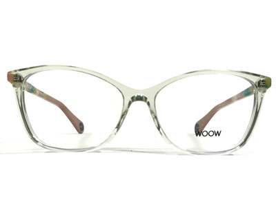 Woow Eyeglasses Frames Last Call 2 Col 3163 Pink Striped Clear Cat Eye 54-17-142