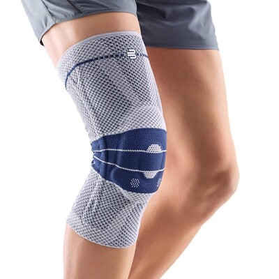 Bauerfeind Sports Knee Support - Knee Brace for Athletes 6C, Blue/Grey