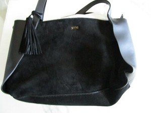 black suede slouch bolsa