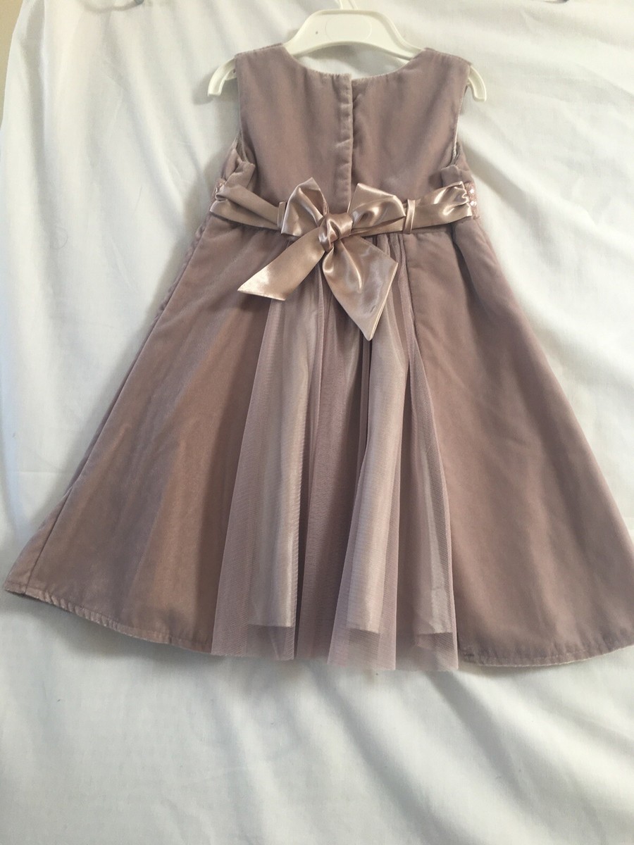 Robe De Fille Monsoon 0-3 Mois - Couleur Pêche à Pois - Sans Manches, Pour Occasion Spéciale