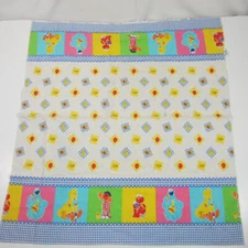 Vintage Sesame St Baby Flannel Receiving Blanket