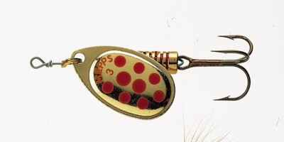Mepps Aglia mit Punkten Gold / Red verschiedene Größen Forelle