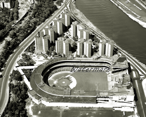 MLB 1963 Aerial View Polo Grounds New York Mets Black & White 8 X 10 Photo Pic - Picture 1 of 1