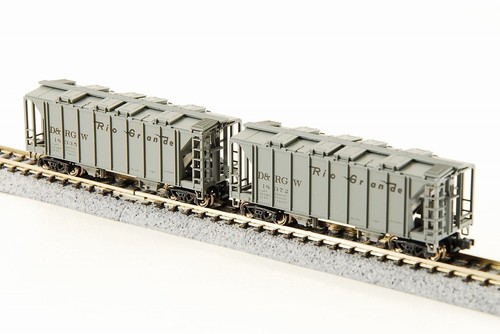 Juego de 2 carros KATO N escala 186-0207 CA y F 70t tapa lateral cerrada D&RGW #1 | Zustand: Used