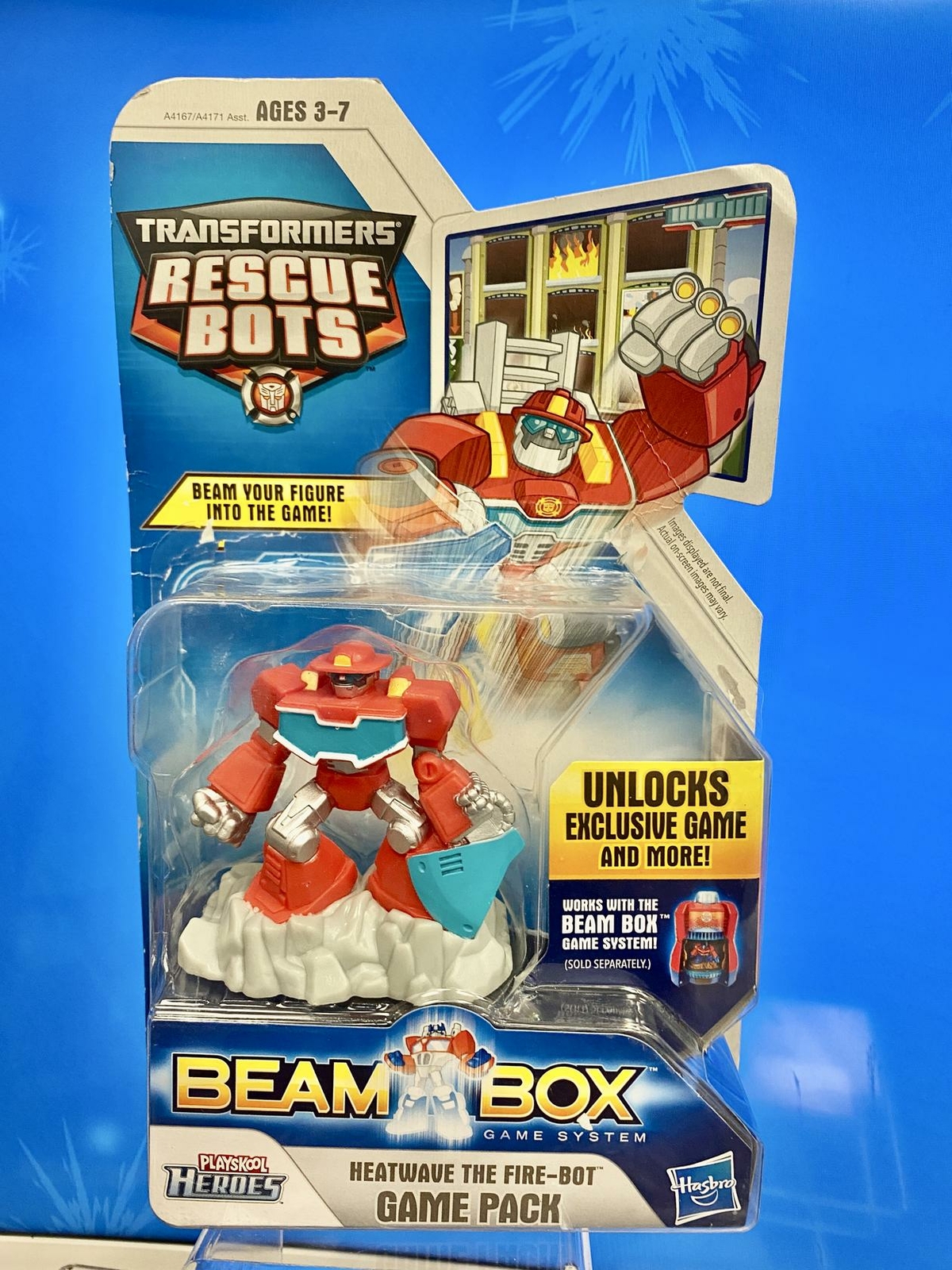 Transformers Playskool Heroes~Rescue Bots Beam Box~Heatwave Fire-Bot Game  Pack 653569877349 | eBay