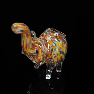 3 inch Handmade Mini Fancy Rare Confetti Elephant Tobacco Smoking Bowl Pipes