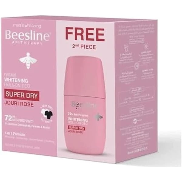 Beesline Whitening Roll On Deodorant Super Dry Rose 72h Antiperspirant 50 ml