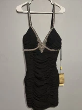 🖤✨🖤Cocktail Dress With Beads And Rhinestones  Aspeed NWT Size M