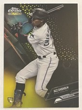 2021 TOPPS BLACK CHROME JAZZ CHISHOLM GOLD REFRACTOR ROOKIE RC #78 @ 32/50 @
