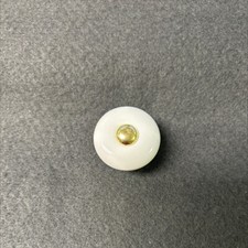 1-1/4" Ceramic Metal Insert Knob Brass Plated