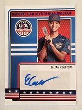 ELIJAH CLAYTON 2023 Panini Stars & Stripes NATIONAL TEAM DEVELOP BLUE FOIL AUTO
