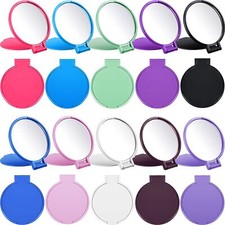 40 Pieces Mini Folding Mirror Round Compact Mirror Portable Pocket Mirror Mak...