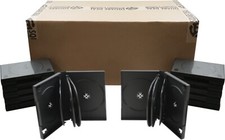  100 7 Disc Capacity Black DVD Boxes Cases Multi Replacements 27mm DV7R27BKWT