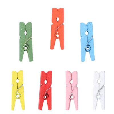 100 Pcs Farbfoto Clip Utility-Clips, Strapazierfähig Gebrauchsklammern Aus Holz