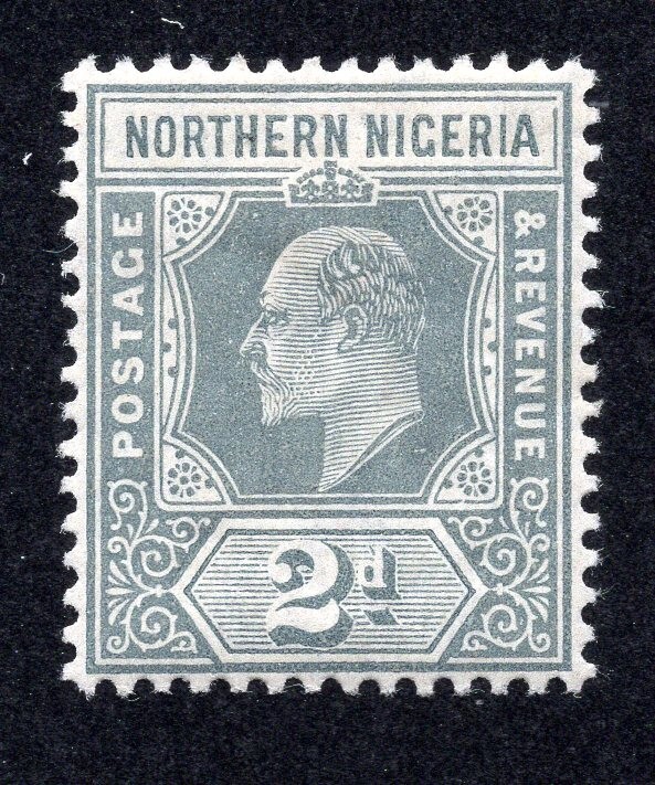 Northern Nigeria 1910 2p gray Edward VII, Scott 30 MH, value = $9.50