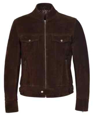 Biker Hot Lambskin Leather Jacket Suede Party Men Zipper Handmade Brown Designer