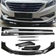 Front Bumper Lip Chin Spoiler Splitter Side Skirt Rear Rod For Hyundai Sonata