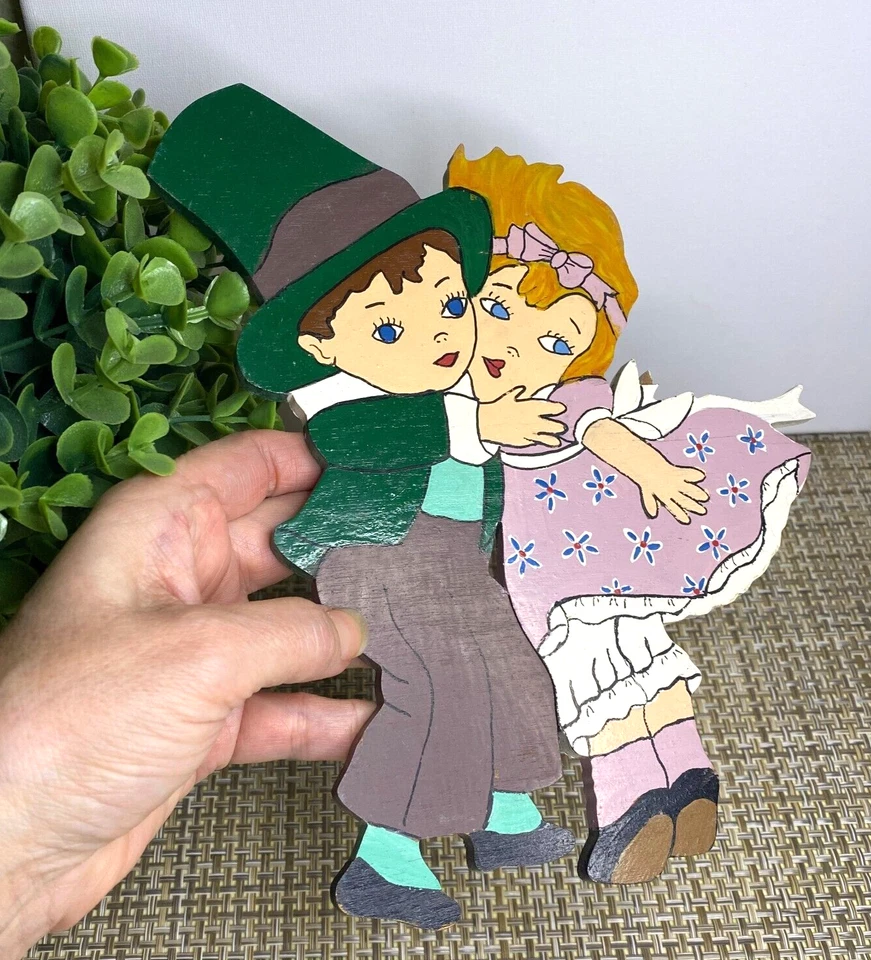 Placa de arte de pared de rimas infantiles azul lavanda dilly madera recortada a mano pintada Foto 2 de 4